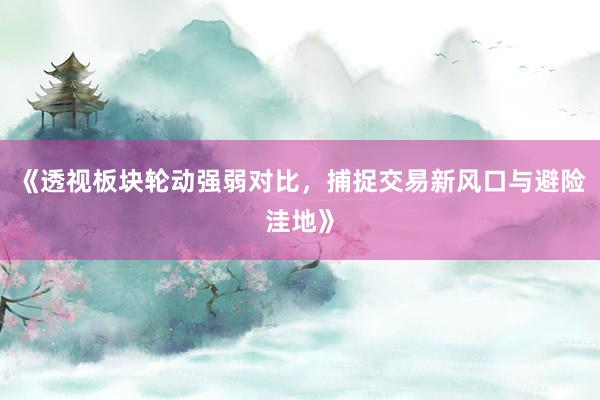 《透视板块轮动强弱对比，捕捉交易新风口与避险洼地》